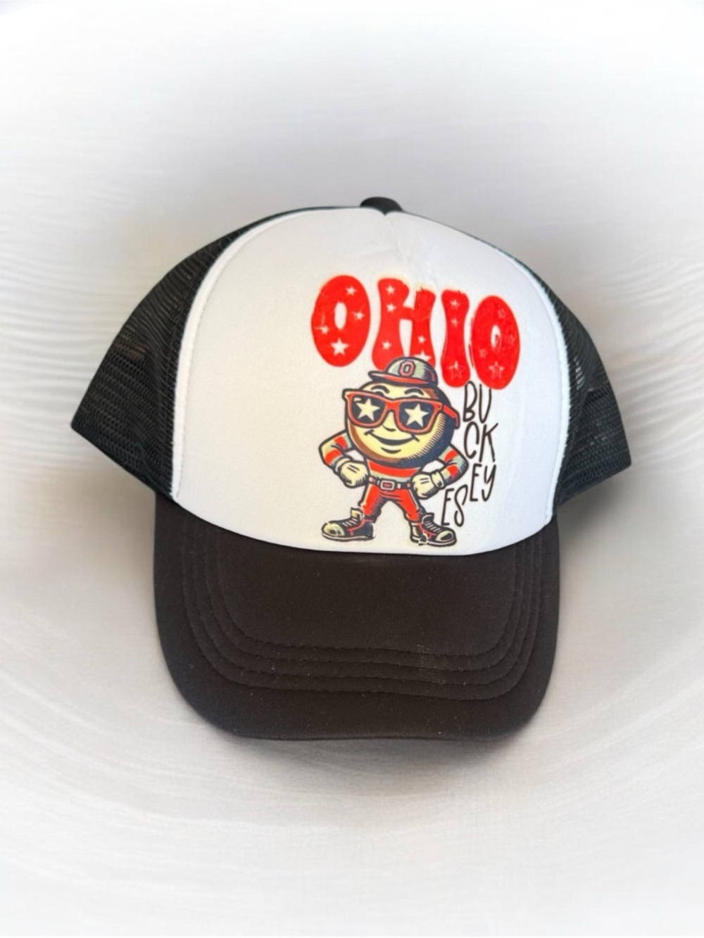 Ohio Buckeyes Trucker Hat - Red, Black, White
